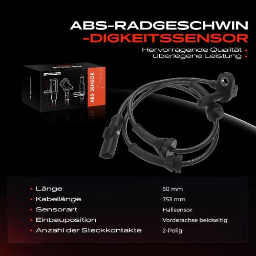 Frankberg 1x ABS Sensor Vorderachse beidseitig für Renault Master III EV HV UV Master III Bus JV Master III Kasten FV Bild Frankberg 1x ABS Sensor Vorderachse beidseitig für Renault Master III EV HV UV Master III Bus JV Master III Kasten FV