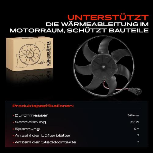 Frankberg 1x Motorkühller Einfachlüfter ohne Kühlerlüfterrahmen VW Transporter T4 70B 70C 70A 70H Bild Frankberg 1x Motorkühller Einfachlüfter ohne Kühlerlüfterrahmen VW Transporter T4 70B 70C 70A 70H