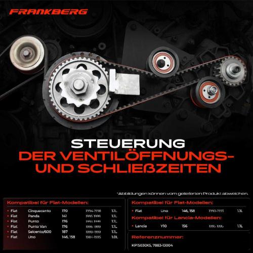 1x Zahnriemensatz Zahnriemen Wasserpumpe für Fiat Cinquecento Panda Punto Lancia Bild 1x Zahnriemensatz Zahnriemen Wasserpumpe für Fiat Cinquecento Panda Punto Lancia