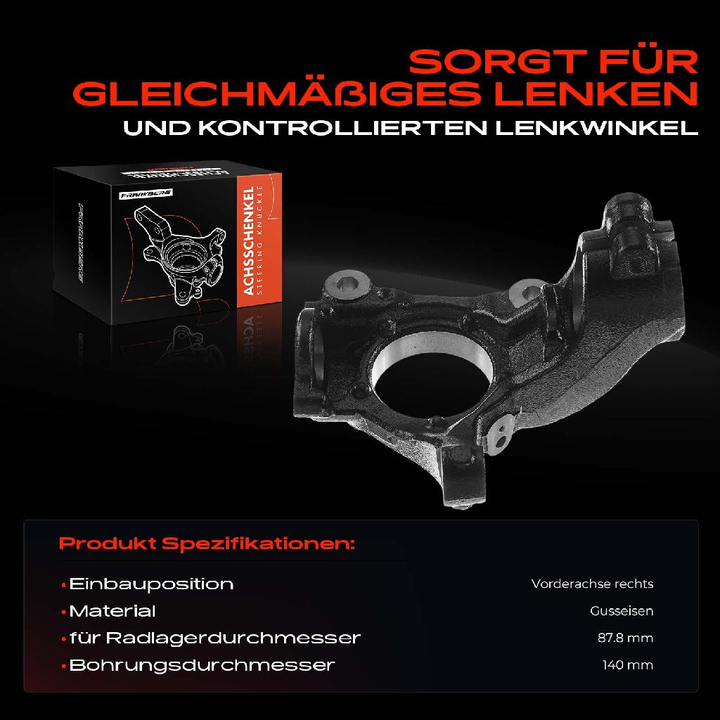 1x Achsschenkel Radaufhängung Vorderachse Rechts für Ford Transit Custom Bus Kasten