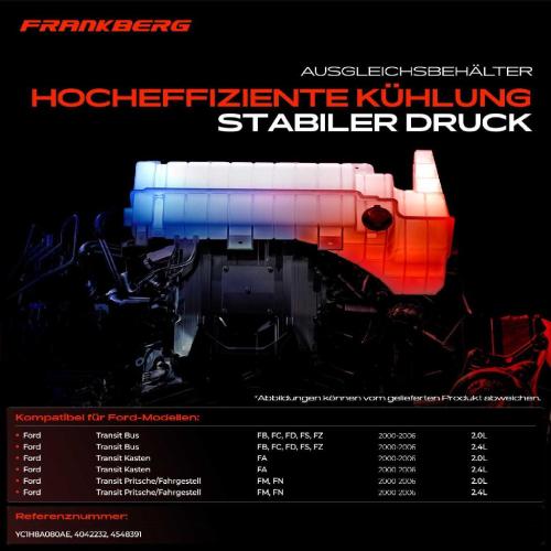 1x Ausgleichsbehälter Kühlmittelbehälter für Ford Transit FB FC FD FS FZ FA FM FN 2.0L 2.4L 2000-2006 Bild 1x Ausgleichsbehälter Kühlmittelbehälter für Ford Transit FB FC FD FS FZ FA FM FN 2.0L 2.4L 2000-2006