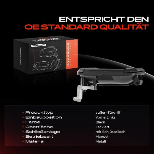Frankberg 1x Türgriff Vorne Links außen für VW Transporter IV Bus Kasten Pritsche/Fahrgestell 1.8L 1.9L 1990-2003 Bild Frankberg 1x Türgriff Vorne Links außen für VW Transporter IV Bus Kasten Pritsche/Fahrgestell 1.8L 1.9L 1990-2003