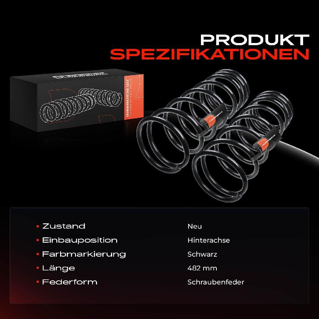 2x Fahrwerksfeder Hinterachse für Mercedes-Benz G-Klasse W460 1979-1990