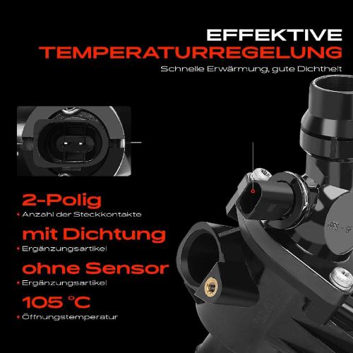 Frankberg 1x Thermostat Kühlmittel für VW Golf V Passat Touran Audi A3 Seat Altea Skoda 2.0L Bild Frankberg 1x Thermostat Kühlmittel für VW Golf V Passat Touran Audi A3 Seat Altea Skoda 2.0L