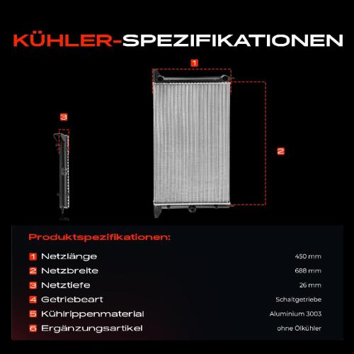 Frankberg 1x Kühler Wasserkühler Motorkühler für Nissan Pick-up D22 2.5L 1998-2005 Bild Frankberg 1x Kühler Wasserkühler Motorkühler für Nissan Pick-up D22 2.5L 1998-2005