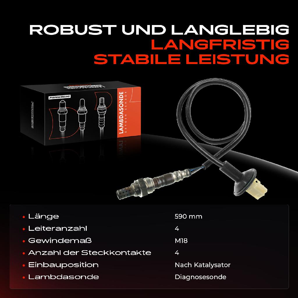 1x Lambdasonde Diagnosesonde Nach Katalysator für Toyota Avensis T25 Corolla E12 Verso