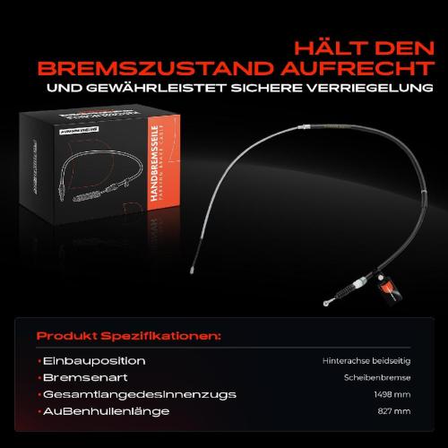 1x Seilzug Feststellbremse Hinterachse beidseitig für VW Beetle Cabriolet 5C1 5C2 5C7 5C8 1.2L 1.4L Bild 1x Seilzug Feststellbremse Hinterachse beidseitig für VW Beetle Cabriolet 5C1 5C2 5C7 5C8 1.2L 1.4L