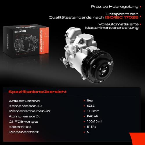 Frankberg 1x Klimakompressor für Mercedes-Benz A-Klasse W168 Vaneo 414 1998-2005 Bild Frankberg 1x Klimakompressor für Mercedes-Benz A-Klasse W168 Vaneo 414 1998-2005