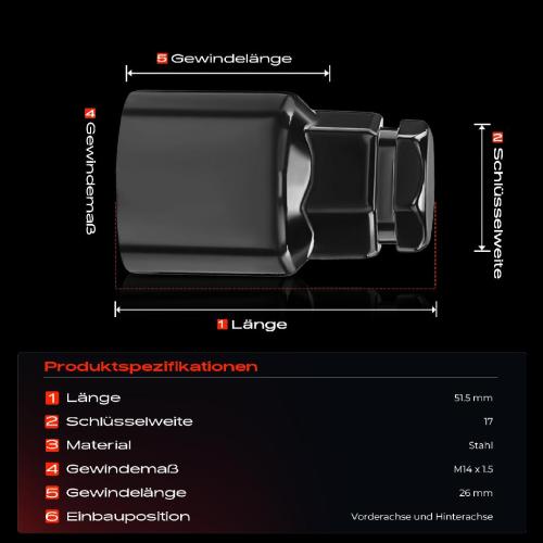 5x Radschraube für Mercedes-Benz W204 W211 W212 W221 R172 A207 C216 Bild 5x Radschraube für Mercedes-Benz W204 W211 W212 W221 R172 A207 C216