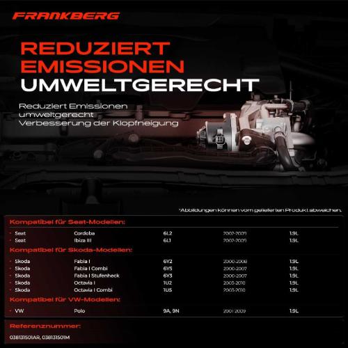 1x AGR-Ventil Abgasrückführungsventil für VW Polo Seat Cordoba Ibiza III Skoda Fabia I I Combi I Stufenheck Bild 1x AGR-Ventil Abgasrückführungsventil für VW Polo Seat Cordoba Ibiza III Skoda Fabia I I Combi I Stufenheck