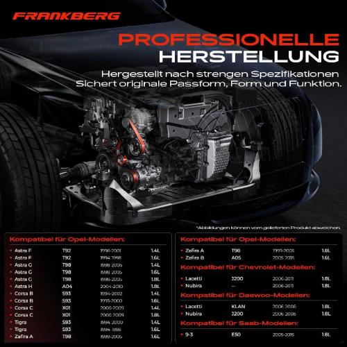 Frankberg 1x Spannrolle Riemenspanner für Opel Astra Vectra Saab Chevrolet Daewoo Bild Frankberg 1x Spannrolle Riemenspanner für Opel Astra Vectra Saab Chevrolet Daewoo