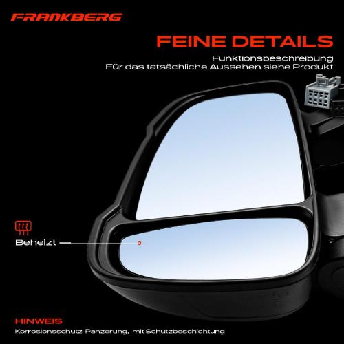 Frankberg 1x Außenspiegel Links für Citroën Jumper Fiat Ducato 250 Peugeot Boxer 2005-2025 Bild Frankberg 1x Außenspiegel Links für Citroën Jumper Fiat Ducato 250 Peugeot Boxer 2005-2025