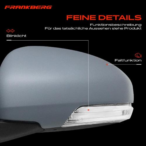 Frankberg 1x Außenspiegel Links für Toyota IQ J1 1.0L 1.3L 1.4L 2009-2015 Bild Frankberg 1x Außenspiegel Links für Toyota IQ J1 1.0L 1.3L 1.4L 2009-2015