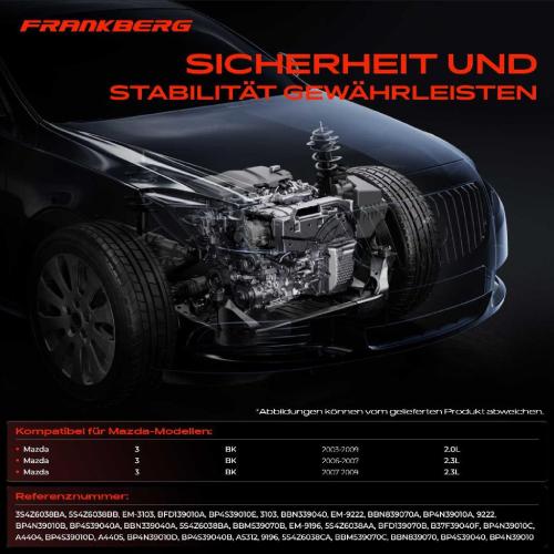 2x Motorlager Getriebelagerlager Vorne und Hinten für Mazda 3 BK 2.0L 2.3L 2003-2009 Bild 2x Motorlager Getriebelagerlager Vorne und Hinten für Mazda 3 BK 2.0L 2.3L 2003-2009