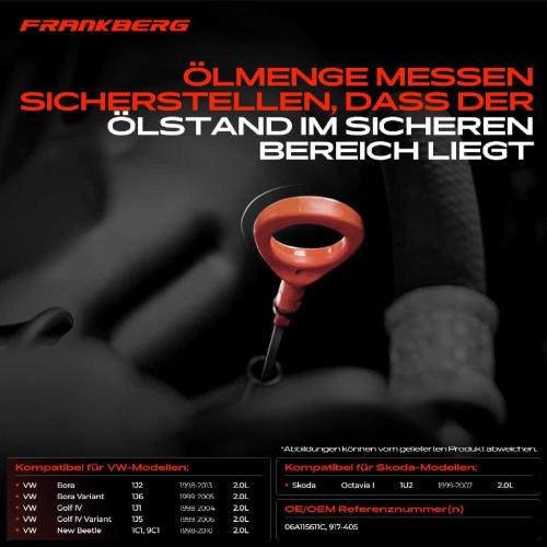 Frankberg 1x Ölmessstab Ölpeilstab Ölstab für VW Golf IV 1J1 Bora 1J2 Skoda Octavia I 1998-2013 Bild Frankberg 1x Ölmessstab Ölpeilstab Ölstab für VW Golf IV 1J1 Bora 1J2 Skoda Octavia I 1998-2013