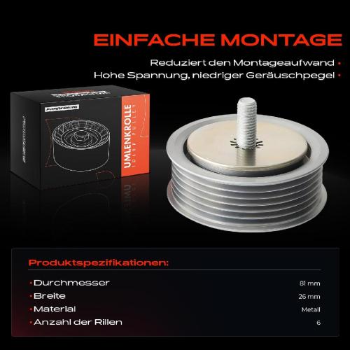 1x Umlenkrolle Führungsrolle für VW Golf Polo Audi A1 Skoda Fabia Seat Bild 1x Umlenkrolle Führungsrolle für VW Golf Polo Audi A1 Skoda Fabia Seat
