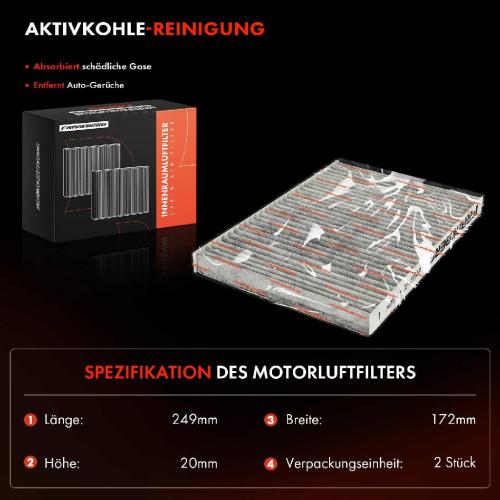 2x Innenraumfilter Aktivkohle für KIA Cee'D Schrägheck ED Hyundai i30 Kombi Bild 2x Innenraumfilter Aktivkohle für KIA Cee'D Schrägheck ED Hyundai i30 Kombi