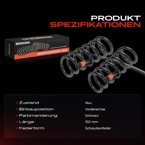 Frankberg 2x Fahrwerksfeder Vorderachse für VW Touareg 7P5 7P6 3.0L 2010-2018 Bild Frankberg 2x Fahrwerksfeder Vorderachse für VW Touareg 7P5 7P6 3.0L 2010-2018