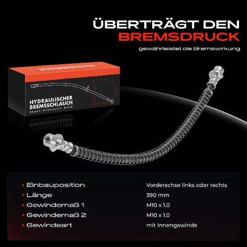 1x Bremsschlauch Bremsschläuche Vorderachse Links oder Rechts für Land Rover Range Rover II LP Discovery I LJ Bild 1x Bremsschlauch Bremsschläuche Vorderachse Links oder Rechts für Land Rover Range Rover II LP Discovery I LJ