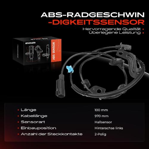 1x ABS Sensor Hinterachse links für Mitsubishi ASX Outlander II 1.8L 2.0L 2.3L 2.4L Bj ab 2006 Bild 1x ABS Sensor Hinterachse links für Mitsubishi ASX Outlander II 1.8L 2.0L 2.3L 2.4L Bj ab 2006