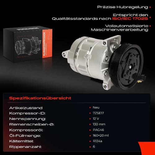 1x Klimakompressor für Volvo XC60 156 V70 135 136 S80 124 3.0L 3.2L 2006-2018 Bild 1x Klimakompressor für Volvo XC60 156 V70 135 136 S80 124 3.0L 3.2L 2006-2018