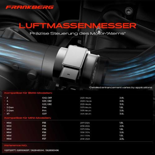 1x Luftmassenmesser für BMW 2 G42 G87 4 G22 G82 G23 G83 8 F91 G14 F92 G15 1er F40 F45 U06 F45 F44 F46 G21 Bild 1x Luftmassenmesser für BMW 2 G42 G87 4 G22 G82 G23 G83 8 F91 G14 F92 G15 1er F40 F45 U06 F45 F44 F46 G21