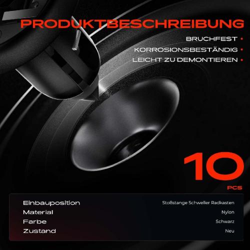 Frankberg 10x Befestigungsclips Stoßstange Schweller Radkasten für Toyota Hilux V Pick-up Camry Kombi Avensis Verso Bild Frankberg 10x Befestigungsclips Stoßstange Schweller Radkasten für Toyota Hilux V Pick-up Camry Kombi Avensis Verso