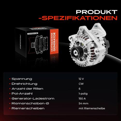 1x Lichtmaschine Generator für BMW E90 E92 E91 E81 E87 E93 E60 E61 E65 E66 E67 Bild 1x Lichtmaschine Generator für BMW E90 E92 E91 E81 E87 E93 E60 E61 E65 E66 E67