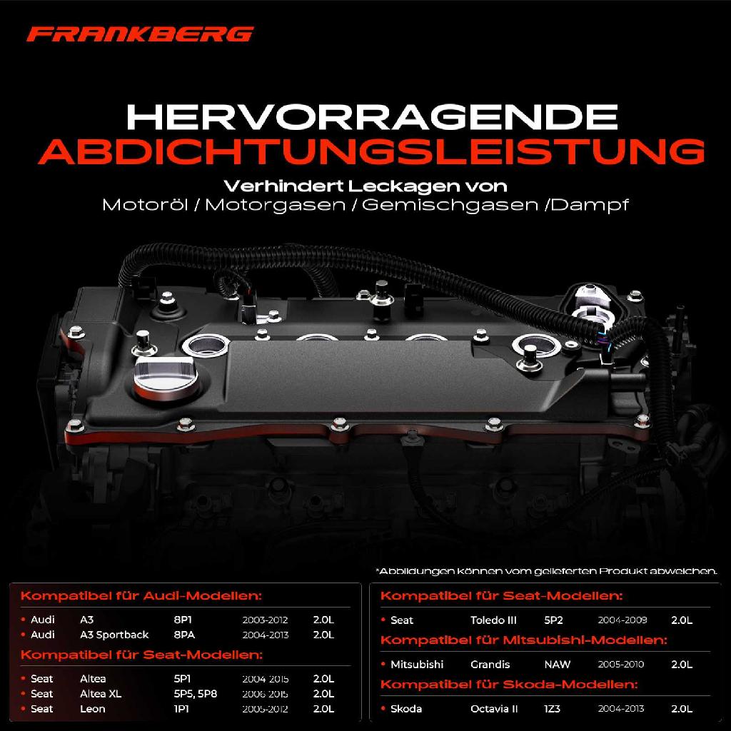 1x Ventildeckel Zylinderkopfhaube für VW Golf 5 Passat Touran Audi A3 2.0L