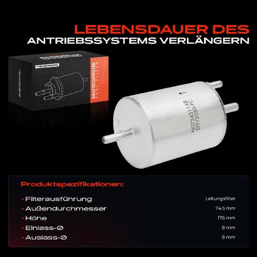 1x Kraftstofffilter für Audi A4 B6 8E2 A6 4F2 4F5 A8 4E 2004-2008 Bild 1x Kraftstofffilter für Audi A4 B6 8E2 A6 4F2 4F5 A8 4E 2004-2008