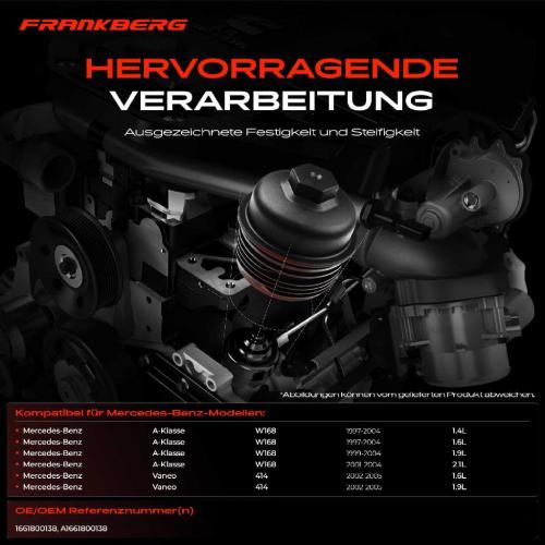 1x Ölfiltergehäuse Deckel für Mercedes-Benz A-Klasse W168 Vaneo 414 1997-2005 Bild 1x Ölfiltergehäuse Deckel für Mercedes-Benz A-Klasse W168 Vaneo 414 1997-2005