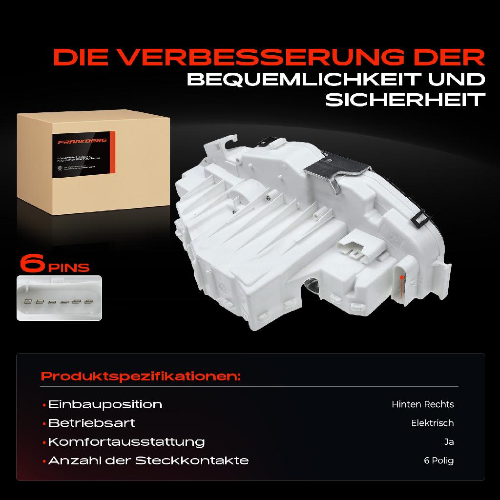 1x Türschloss Hinten Rechts für Mercedes-Benz S-Klasse V221 W221 2.1L 3.0L 3.5L 4.0L 4.7L 2005-2013