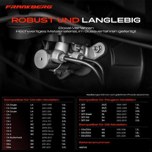 1x Hauptbremszylinder Bremszylinder für Peugeot 307 3E 308 Citroën C4 DS4 1.2L-2.0L Bild 1x Hauptbremszylinder Bremszylinder für Peugeot 307 3E 308 Citroën C4 DS4 1.2L-2.0L