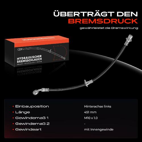 Frankberg 1x Bremsschlauch Bremsschläuche Hinterachse Links für Honda Civic V EG EH CRX 3 Integra Bild Frankberg 1x Bremsschlauch Bremsschläuche Hinterachse Links für Honda Civic V EG EH CRX 3 Integra