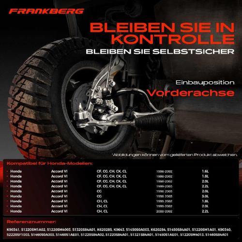 1x Querlenker Satz Vorderachse für Honda Accord VI Coupe Hatchback 1.6L 1.8L 2.0L 2.2L 3.0L 1998-2003 Bild 1x Querlenker Satz Vorderachse für Honda Accord VI Coupe Hatchback 1.6L 1.8L 2.0L 2.2L 3.0L 1998-2003