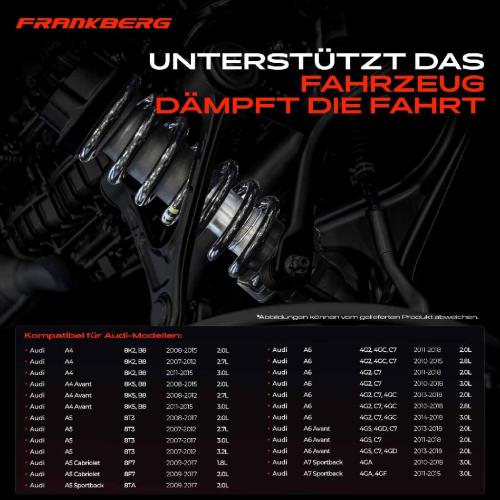 Frankberg 2x Fahrwerksfeder Vorderachse f r Audi A4 8K B8 A5 8T3 8F7 8TA A6 C7 A7 4GA Bild Frankberg 2x Fahrwerksfeder Vorderachse f r Audi A4 8K B8 A5 8T3 8F7 8TA A6 C7 A7 4GA