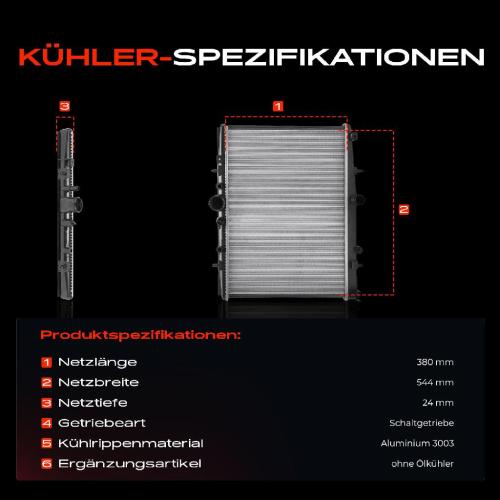 Frankberg 1x Kühler Wasserkühler Motorkühler für Citroën C5 I Peugeot 4061.4L 2002-2010 Bild Frankberg 1x Kühler Wasserkühler Motorkühler für Citroën C5 I Peugeot 4061.4L 2002-2010