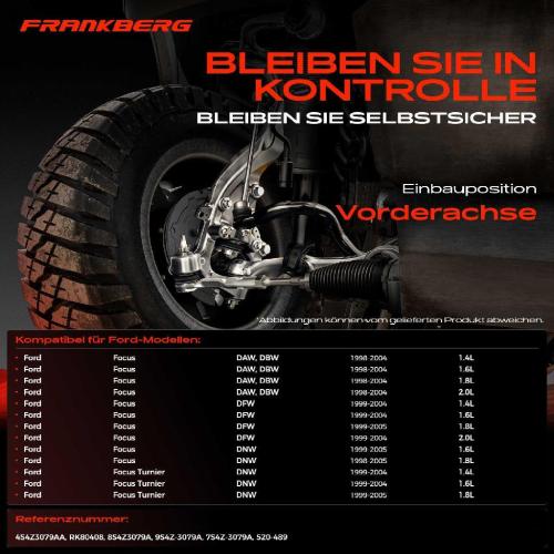 1x Querlenker Vorderachse für Ford Focus Kasten/Kombi Stufenheck Turnier 1.4L 1.6L 1.8L 2.0L 1998-2005 Bild 1x Querlenker Vorderachse für Ford Focus Kasten/Kombi Stufenheck Turnier 1.4L 1.6L 1.8L 2.0L 1998-2005