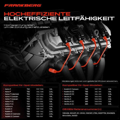 5x Zündleitungssatz Zündkabel für Opel Vectra A Kadett E Astra F CC Calibra A Bild 5x Zündleitungssatz Zündkabel für Opel Vectra A Kadett E Astra F CC Calibra A