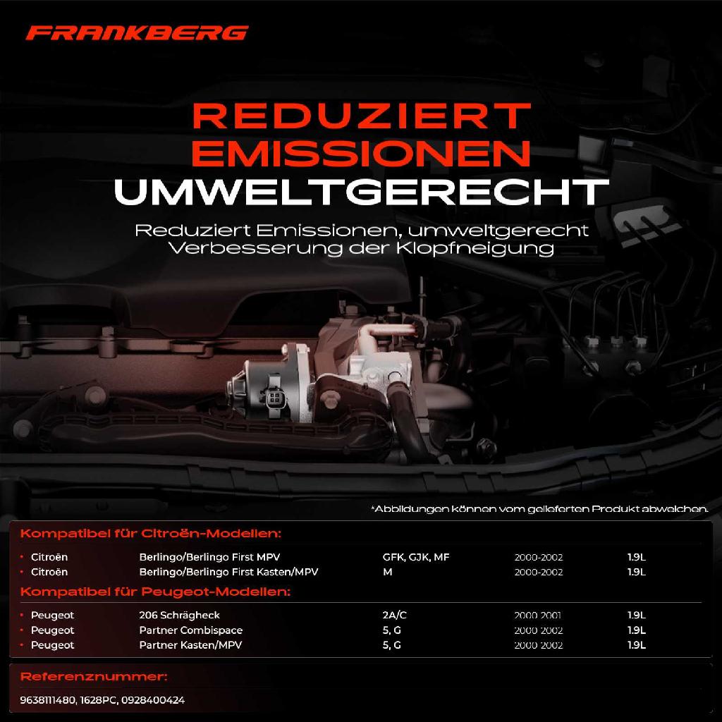 1x AGR-Ventil Abgasrückführungsventil für Citroën Berlingo/Berlingo First Kasten/MPV Peugeot 206