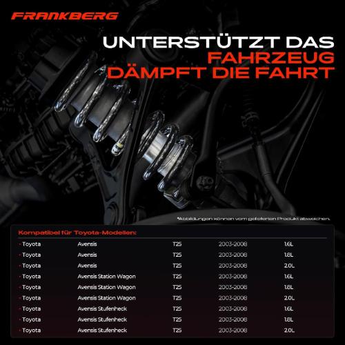 Frankberg 2x Fahrwerksfeder Vorderachse für Toyota Avensis T25 Avensis Station Wagon Avensis 2003-2008 Bild Frankberg 2x Fahrwerksfeder Vorderachse für Toyota Avensis T25 Avensis Station Wagon Avensis 2003-2008