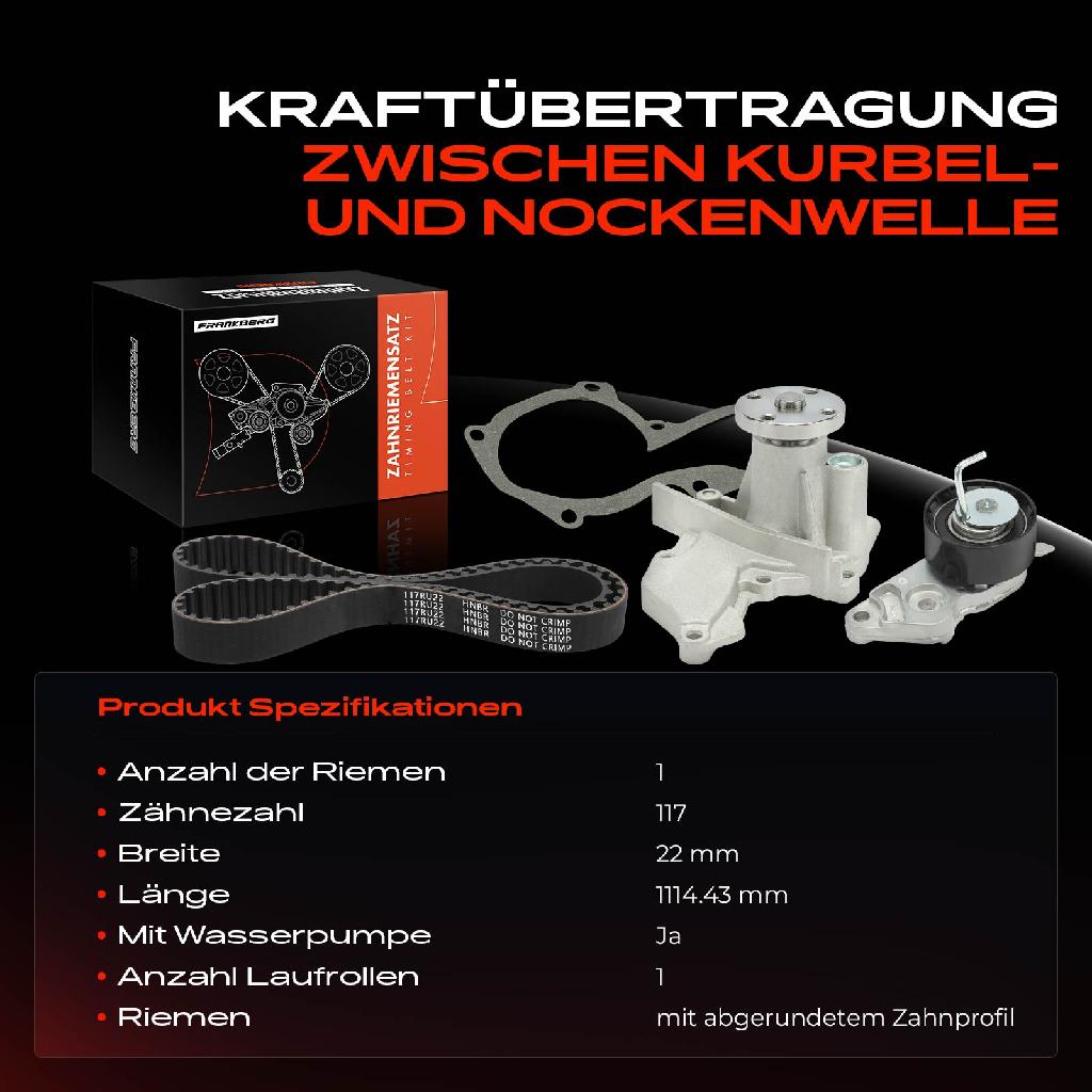 1x Zahnriemensatz Zahnriemen Wasserpumpe für Ford Fiesta IV JA Ford Fiesta Kasten