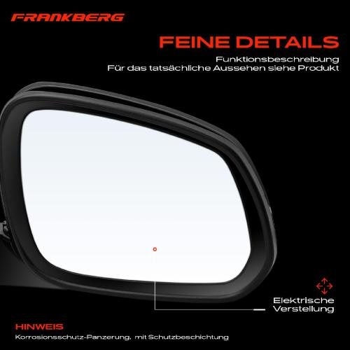 Frankberg 1x Außenspiegel Rechts für Chevrolet Spark M400 Opel Karl C16 1.0L 1.4L Bj ab 2015 Bild Frankberg 1x Außenspiegel Rechts für Chevrolet Spark M400 Opel Karl C16 1.0L 1.4L Bj ab 2015