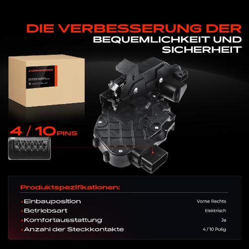 1x Türschloss Vorne Rechts für Land Rover Discovery IV Van Range Evoque Sport 2.7L 2009-2019 Bild 1x Türschloss Vorne Rechts für Land Rover Discovery IV Van Range Evoque Sport 2.7L 2009-2019