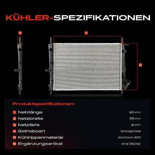 Frankberg 1x Kühler Wasserkühler Motorkühler für Ford Mondeo III B4Y B5Y BWY Bild Frankberg 1x Kühler Wasserkühler Motorkühler für Ford Mondeo III B4Y B5Y BWY