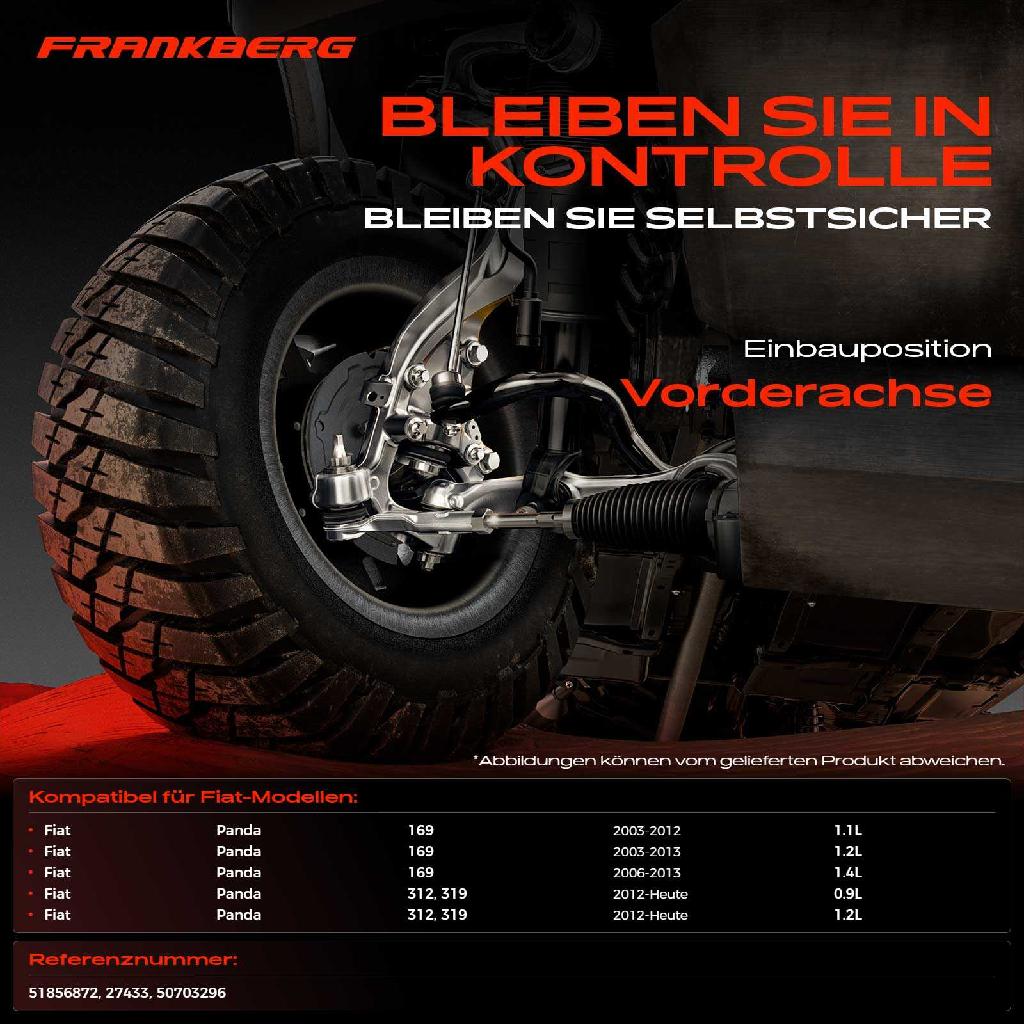 2x Koppelstange Vorderachse für Fiat Panda 169 312 319 1.1L 1.2L 1.4L 0.9L Bj ab 2003