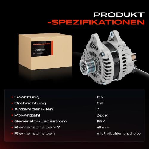 1x Lichtmaschine Generator für Mercedes-Benz Vito Marco Polo W447 1.6L-2.0L Bild 1x Lichtmaschine Generator für Mercedes-Benz Vito Marco Polo W447 1.6L-2.0L