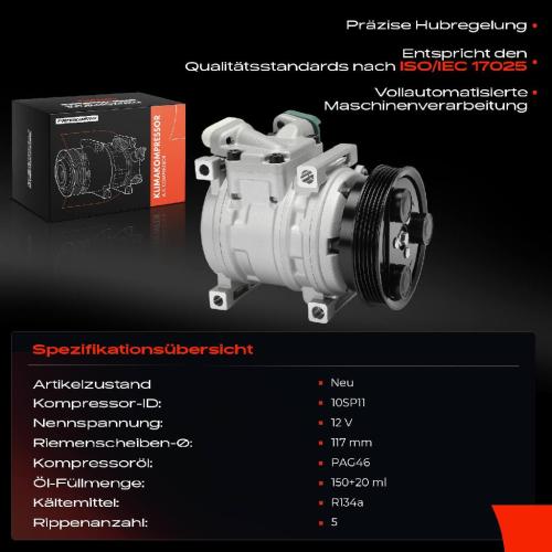 1x Klimakompressor für Hyundai i10 PA BJ 1.2L 2008-2013 Bild 1x Klimakompressor für Hyundai i10 PA BJ 1.2L 2008-2013