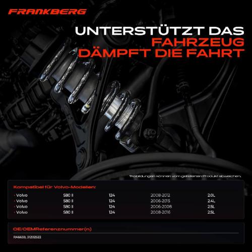 Frankberg 2x Fahrwerksfeder Hinterachse f r Volvo S80 II 124 2.0L 2.4L 2.5L 2006-2016 Bild Frankberg 2x Fahrwerksfeder Hinterachse f r Volvo S80 II 124 2.0L 2.4L 2.5L 2006-2016