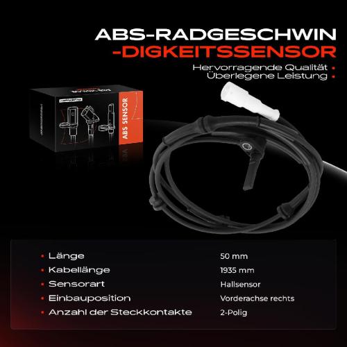 1x ABS Sensor Vorderachse rechts für Alfa Romeo 156 Sportwagon 1.6L 1.8L 1.9L 2.0L 2.4L 1997-2006 Bild 1x ABS Sensor Vorderachse rechts für Alfa Romeo 156 Sportwagon 1.6L 1.8L 1.9L 2.0L 2.4L 1997-2006